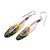 Garnet dangle earrings, 'Peacock Prestige' - Peacock-Inspired Hand-Painted Garnet Bead Dangle Earrings (image 2b) thumbail