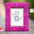 Natural fiber photo frame, 'Autumn Spirit in Pink' (4x6) - 4x6 Natural Fiber Photo Frame in Pink from Indonesia