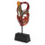 Wood mask, 'Eyes on Me' - Handcrafted Leafy-Inspired Green and Red Pule Wood Mask