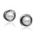 Cultured pearl button earrings, 'Pearly Whirls' - Cultured Pearl and Sterling Silver Whirl Button Earrings