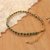 Gold-accented spinel beaded bracelet, 'Golden Credence' - Balinese-Made 18k Gold-Accented Green Spinel Beaded Bracelet (image 2) thumbail