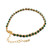 Gold-accented spinel beaded bracelet, 'Golden Credence' - Balinese-Made 18k Gold-Accented Green Spinel Beaded Bracelet thumbail