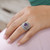 Amethyst cocktail ring, 'Wise Night' - Star and Moon-Themed Amethyst Cocktail Ring Crafted in Bali