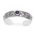 Amethyst and garnet cuff bracelet, 'Dragonfly Arcadia' - Folk Art-Themed Amethyst and Garnet Dragonfly Cuff Bracelet (image 2c) thumbail