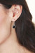 Onyx dangle earrings, 'Mystery of Buddha' - Balinese-Inspired 10-Carat Faceted Onyx Dangle Earrings