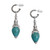 Sterling silver dangle earrings, 'Temple Waters' - Reconstituted Turquoise Lantern Earrings Handcrafted in Bali