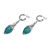 Sterling silver dangle earrings, 'Temple Waters' - Reconstituted Turquoise Lantern Earrings Handcrafted in Bali