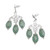 Chalcedony chandelier earrings, 'Harmonious Party' - Classic Checkerboard Chalcedony Stone Chandelier Earrings thumbail