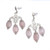 Rose quartz chandelier earrings, 'Gracious Party' - High-Polished Chandelier Earrings with Rose Quartz Jewels