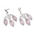 Rose quartz chandelier earrings, 'Gracious Party' - High-Polished Chandelier Earrings with Rose Quartz Jewels
