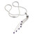 Amethyst pendant necklace, 'Raining Violets' - Silver Pendant Necklace with Dangling Amethyst Gemstones