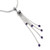 Amethyst pendant necklace, 'Raining Violets' - Silver Pendant Necklace with Dangling Amethyst Gemstones