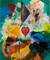 'Love Your Self' - Unstretched Abstract-Themed Acrylic Painting Made in Java