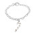 Sterling silver charm bracelet, 'Eternal Candy' - Candy Cane-Themed Sterling Silver Charm Bracelet from Bali