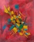 'Sailing' - Red Yellow Blue and Green Modern Abstract Acrylic Painting