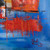 'Train Station' - Blue Orange Brown Modern Abstract Geometric Acrylic Painting