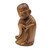 Wood sculpture, 'Spread the Love' - Hand-Carved Wood Sculpture Inspired by The Laughing Buddha (image 2b) thumbail
