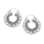 Sterling silver hoop earrings, 'Spirit of Spring' - Balinese Spring-Themed Floral Sterling Silver Hoop Earrings