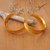 Gold-plated hoop earrings, 'Glorious Hoop' - 18k Gold-Plated Snakeskin Textured Hoop Earrings from Bali