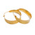 Gold-plated hoop earrings, 'Glorious Hoop' - 18k Gold-Plated Snakeskin Textured Hoop Earrings from Bali