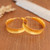 Gold-plated hoop earrings, 'Glorious Hoop' - 18k Gold-Plated Snakeskin Textured Hoop Earrings from Bali