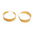 Gold-plated hoop earrings, 'Glorious Hoop' - 18k Gold-Plated Snakeskin Textured Hoop Earrings from Bali
