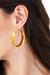 Gold-plated hoop earrings, 'Glorious Hoop' - 18k Gold-Plated Snakeskin Textured Hoop Earrings from Bali