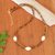 Gold-accented cultured pearl and tiger's eye station necklace, 'Three Marvels' - Gold-Accented Cultured Pearl Tiger's Eye Station Necklace (image 2b) thumbail