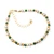 Gold-accented cultured pearl and spinel wristband bracelet, 'Green Fantasy' - Cultured Pearl and Spinel Bracelet with 18k Gold Accents (image 2c) thumbail