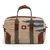 Leather-accented natural fiber shoulder bag, 'Effortless Chic' - Leather-Accented Green Natural Fiber Shoulder Bag from Java