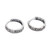 Sterling silver hoop earrings, 'The Era of Flowers' - Balinese-Made Flower-Patterned Sterling Silver Hoop Earrings