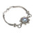 Gold-accented cultured mabe pearl pendant bracelet, 'Blue Sunflower' - Gold-Accented Cultured Mabe Pearl Sunflower Pendant Bracelet