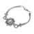 Gold-accented cultured mabe pearl pendant bracelet, 'Blue Sunflower' - Gold-Accented Cultured Mabe Pearl Sunflower Pendant Bracelet