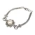 Gold-accented cultured mabe pearl pendant bracelet, 'White Sunflower' - 18k Gold-Accented White Cultured Mabe Pearl Pendant Bracelet
