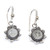Gold-accented prasiolite dangle earrings, 'Blooming Sunflower' - Sunflower-Shaped Prasiolite Dangle Earrings with Gold Accent