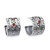 Gold-accented garnet half-hoop earrings, 'Balinese Splendor' - Gold-Accented Silver Garnet Half-Hoop Earrings from Bali