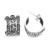 Gold-accented garnet half-hoop earrings, 'Balinese Splendor' - Gold-Accented Silver Garnet Half-Hoop Earrings from Bali