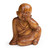 Wood sculpture, 'Love for Myself' - Artisan-Made Buddha-Themed Polished Suar Wood Sculpture