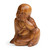 Wood sculpture, 'Love for Myself' - Artisan-Made Buddha-Themed Polished Suar Wood Sculpture