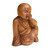 Wood sculpture, 'Love for Myself' - Artisan-Made Buddha-Themed Polished Suar Wood Sculpture