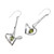 Peridot dangle earrings, 'Trapeze Luck' - Modern Natural Garnet and Sterling Silver Dangle Earrings