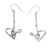 Blue topaz dangle earrings, 'Trapeze Serenity' - Minimalist Blue Topaz and Sterling Silver Dangle Earrings