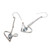 Blue topaz dangle earrings, 'Trapeze Serenity' - Minimalist Blue Topaz and Sterling Silver Dangle Earrings