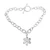 Sterling silver pendant bracelet, 'Snowy Jasmine' - Sterling Silver Bracelet with Jasmine-Shaped Pendant