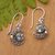 Gold-accented blue topaz dangle earrings, 'A Night of Blue' - 1-Carat Faceted Blue Topaz Dangle Earrings with Gold Accents