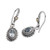 Gold-accented blue topaz dangle earrings, 'Floral Peace' - Spring-Themed 1-Carat Blue Topaz Flower Dangle Earrings