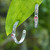 Gold-accented garnet half-hoop earrings, 'Garden of Romance' - Vine-Themed Garnet Half-Hoop Earrings with 18k Golden Accent
