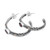 Gold-accented garnet half-hoop earrings, 'Garden of Romance' - Vine-Themed Garnet Half-Hoop Earrings with 18k Golden Accent