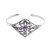 Gold-accented blue topaz and amethyst cuff bracelet, 'Garden Shimmer' - 18k Gold-Accented Blue Topaz Amethyst Silver Cuff Bracelet