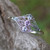 Gold-accented blue topaz and amethyst cuff bracelet, 'Garden Shimmer' - 18k Gold-Accented Blue Topaz Amethyst Silver Cuff Bracelet